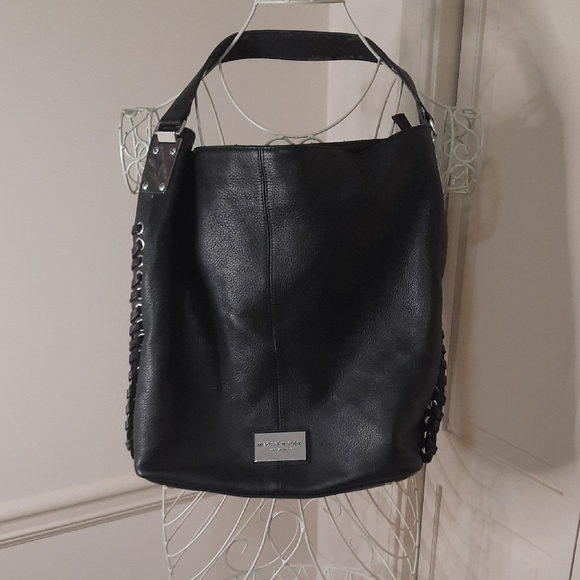 Marc New York Black Leather Shoulder Bag - Picture 1 of 14
